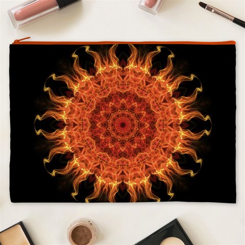 Flaming Sun Cosmetic Bag (XXXL) from ArtsNow.com Front