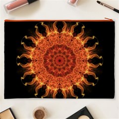 Flaming Sun Cosmetic Bag (XXXL) from ArtsNow.com Back