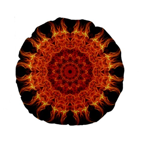 Flaming Sun 15  Premium Round Cushion  from ArtsNow.com Back