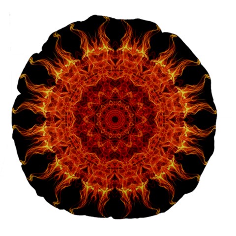 Flaming Sun 18  Premium Round Cushion  from ArtsNow.com Back