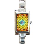 Flower Bouquet Rectangular Italian Charm Watch