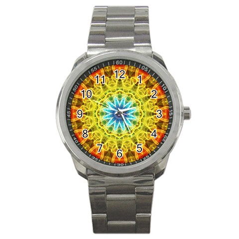 Flower Bouquet Sport Metal Watch from ArtsNow.com Front