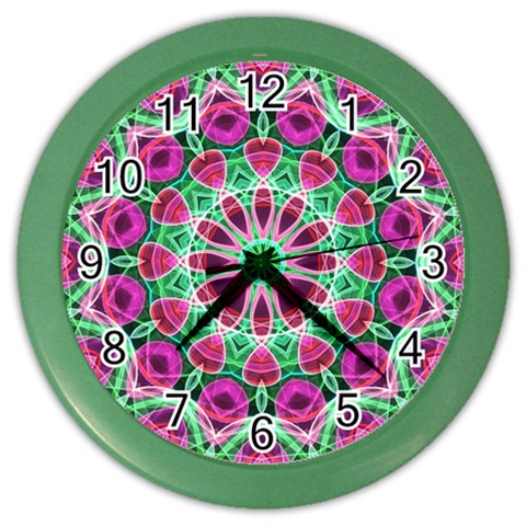 Flower Garden Wall Clock (Color) from ArtsNow.com Front