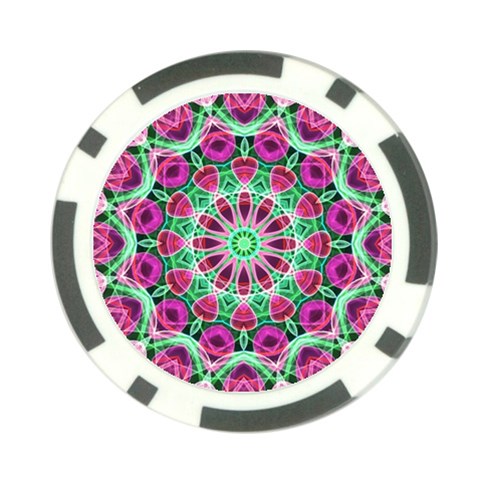 Flower Garden Poker Chip from ArtsNow.com Front