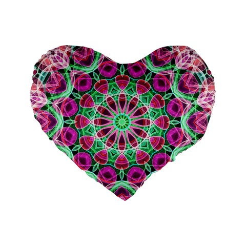 Flower Garden 16  Premium Heart Shape Cushion  from ArtsNow.com Front