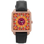 Gemstone Dream Rose Gold Leather Watch 