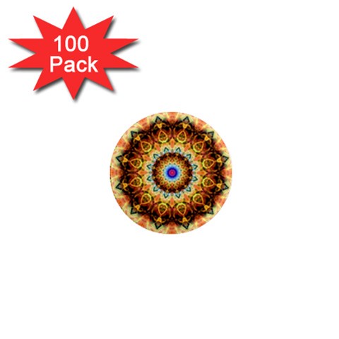 Ochre Burnt Glass 1  Mini Button Magnet (100 pack) from ArtsNow.com Front