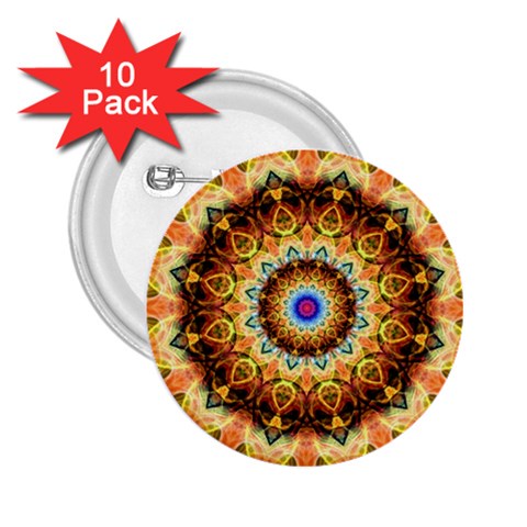 Ochre Burnt Glass 2.25  Button (10 pack) from ArtsNow.com Front