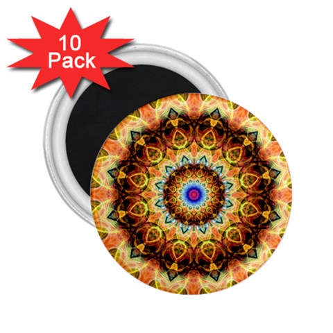 Ochre Burnt Glass 2.25  Button Magnet (10 pack) from ArtsNow.com Front