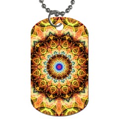 Ochre Burnt Glass Dog Tag (Two Front