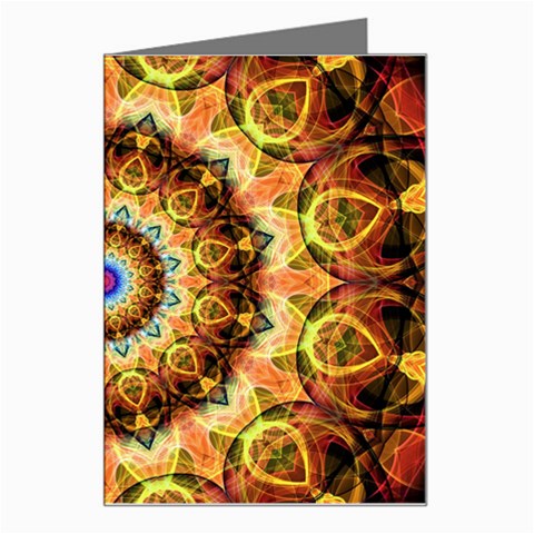 Ochre Burnt Glass Greeting Card from ArtsNow.com Left