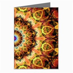 Ochre Burnt Glass Greeting Card from ArtsNow.com Left