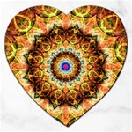 Ochre Burnt Glass Jigsaw Puzzle (Heart)