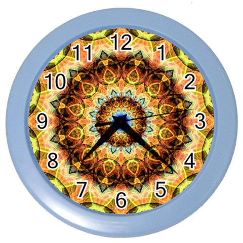 Ochre Burnt Glass Wall Clock (Color) from ArtsNow.com Front