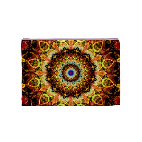 Ochre Burnt Glass Cosmetic Bag (Medium) from ArtsNow.com Front