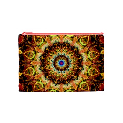 Ochre Burnt Glass Cosmetic Bag (Medium) from ArtsNow.com Front