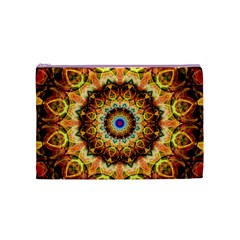 Ochre Burnt Glass Cosmetic Bag (Medium) from ArtsNow.com Front