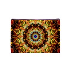 Ochre Burnt Glass Cosmetic Bag (Medium) from ArtsNow.com Back