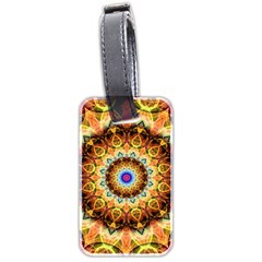 Ochre Burnt Glass Luggage Tag (Two Sides) from ArtsNow.com Front