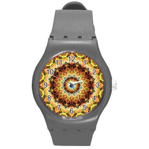 Ochre Burnt Glass Plastic Sport Watch (Medium) from ArtsNow.com Front