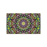 Psychedelic Leaves Mandala Sticker (Rectangle)