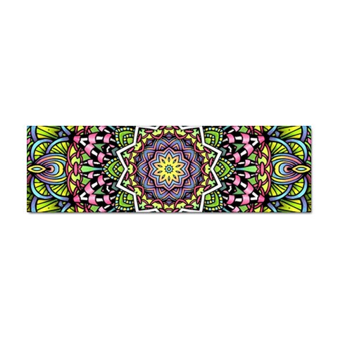 Psychedelic Leaves Mandala Bumper Sticker from ArtsNow.com Front