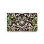 Psychedelic Leaves Mandala Magnet (Name Card)