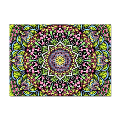 Psychedelic Leaves Mandala A4 Sticker 10 Pack from ArtsNow.com Front