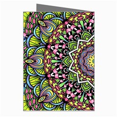 Psychedelic Leaves Mandala Greeting Card from ArtsNow.com Right