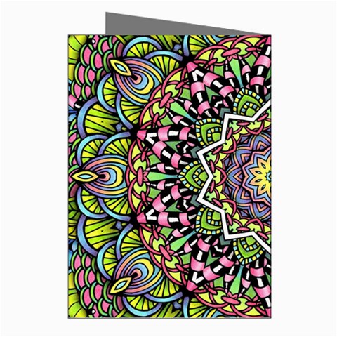 Psychedelic Leaves Mandala Greeting Card (8 Pack) from ArtsNow.com Right