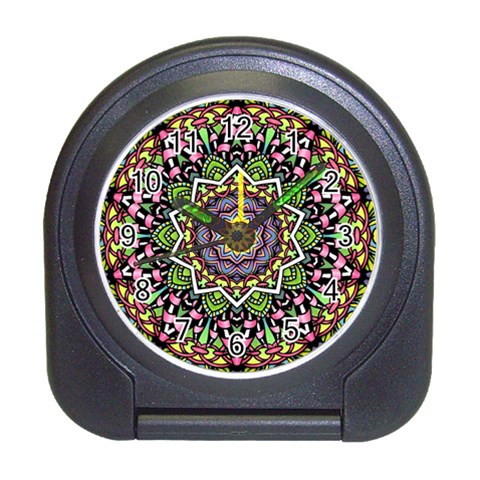 Psychedelic Leaves Mandala Desk Alarm Clock from ArtsNow.com Front