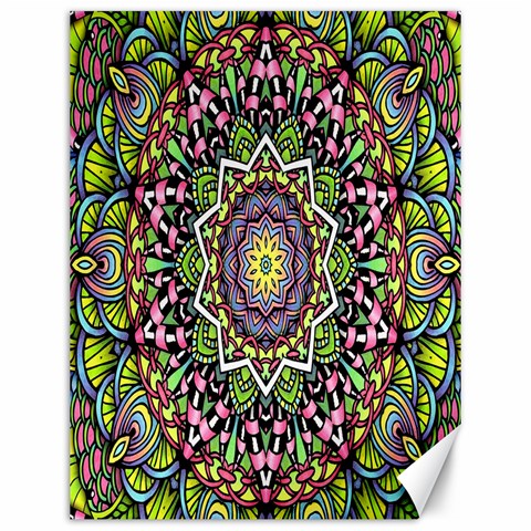 Psychedelic Leaves Mandala Canvas 12  x 16  (Unframed) from ArtsNow.com 11.86 x15.41  Canvas - 1