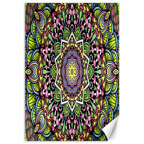 Psychedelic Leaves Mandala Canvas 12  x 18  (Unframed) from ArtsNow.com 11.88 x17.36  Canvas - 1