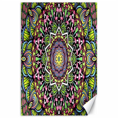 Psychedelic Leaves Mandala Canvas 24  x 36  (Unframed) from ArtsNow.com 23.35 x34.74  Canvas - 1