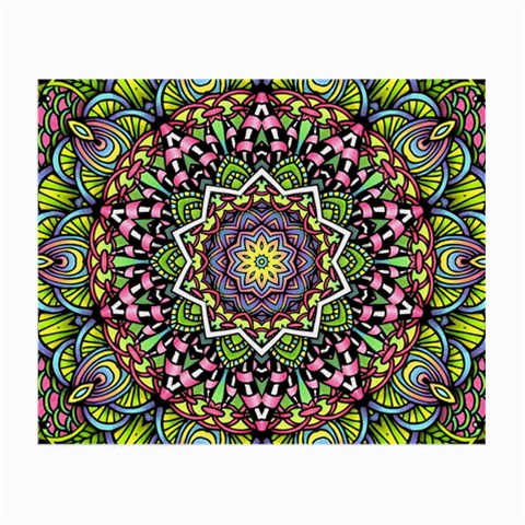 Psychedelic Leaves Mandala Glasses Cloth (Small, Two Sided) from ArtsNow.com Back