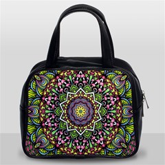 Psychedelic Leaves Mandala Classic Handbag (Two Sides) from ArtsNow.com Front