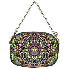 Psychedelic Leaves Mandala Chain Purse (Two Sided)  from ArtsNow.com Front