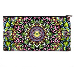 Psychedelic Leaves Mandala Pencil Case from ArtsNow.com Back