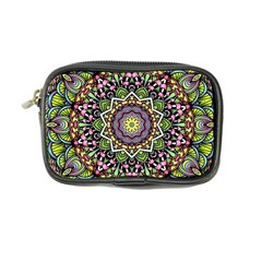 Psychedelic Leaves Mandala Coin Purse from ArtsNow.com Front