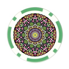 Psychedelic Leaves Mandala Poker Chip (10 Pack) from ArtsNow.com Back