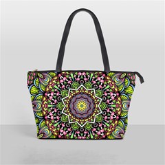 Psychedelic Leaves Mandala Large Shoulder Bag from ArtsNow.com Front