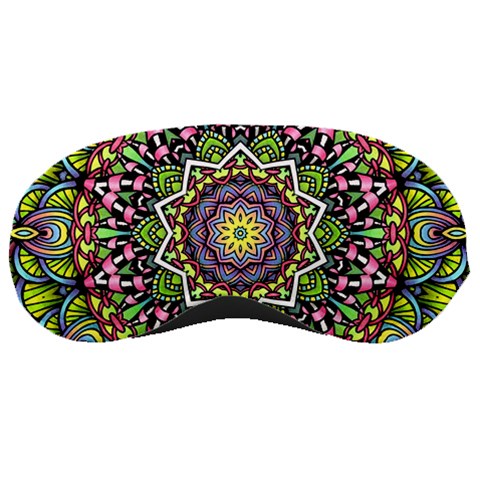 Psychedelic Leaves Mandala Sleeping Mask from ArtsNow.com Front