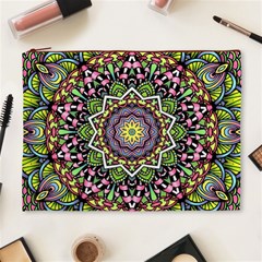 Psychedelic Leaves Mandala Cosmetic Bag (XL) from ArtsNow.com Front