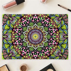 Psychedelic Leaves Mandala Cosmetic Bag (XXL) from ArtsNow.com Back