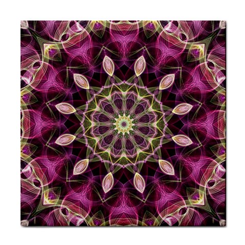 Purple Flower Ceramic Tile from ArtsNow.com Front