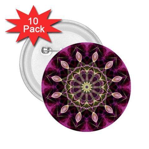 Purple Flower 2.25  Button (10 pack) from ArtsNow.com Front