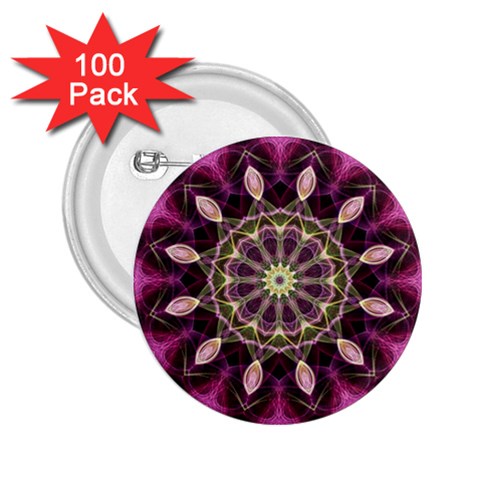 Purple Flower 2.25  Button (100 pack) from ArtsNow.com Front