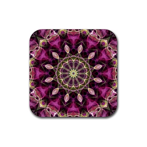 Purple Flower Drink Coaster (Square) from ArtsNow.com Front