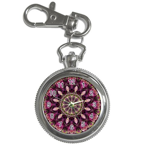 Purple Flower Key Chain Watch from ArtsNow.com Front