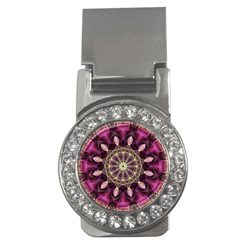 Purple Flower Money Clip (CZ) from ArtsNow.com Front